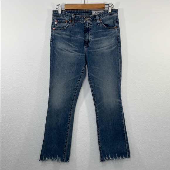 AG Adriano Goldschmied Jodi Crop High Rise Slim Flare size 28R - Picture 2 of 10